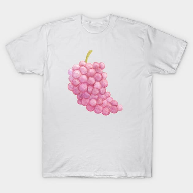 Red Grape ~ Watercolor Painting T-Shirt by aurin